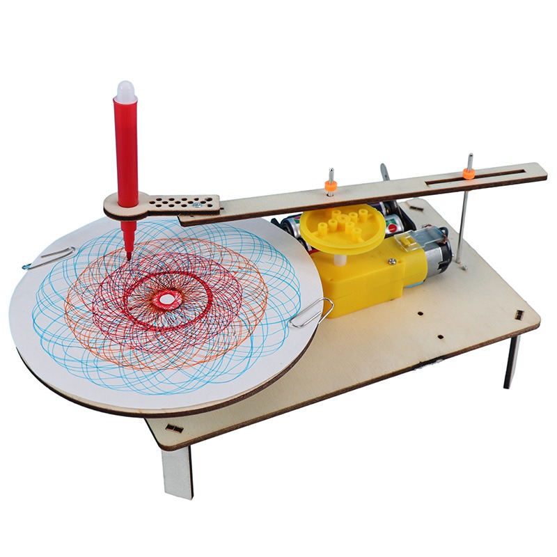 Diy Electronics Gadget - 1-3Pcs DIY Wooden Electric Plotter Drawing