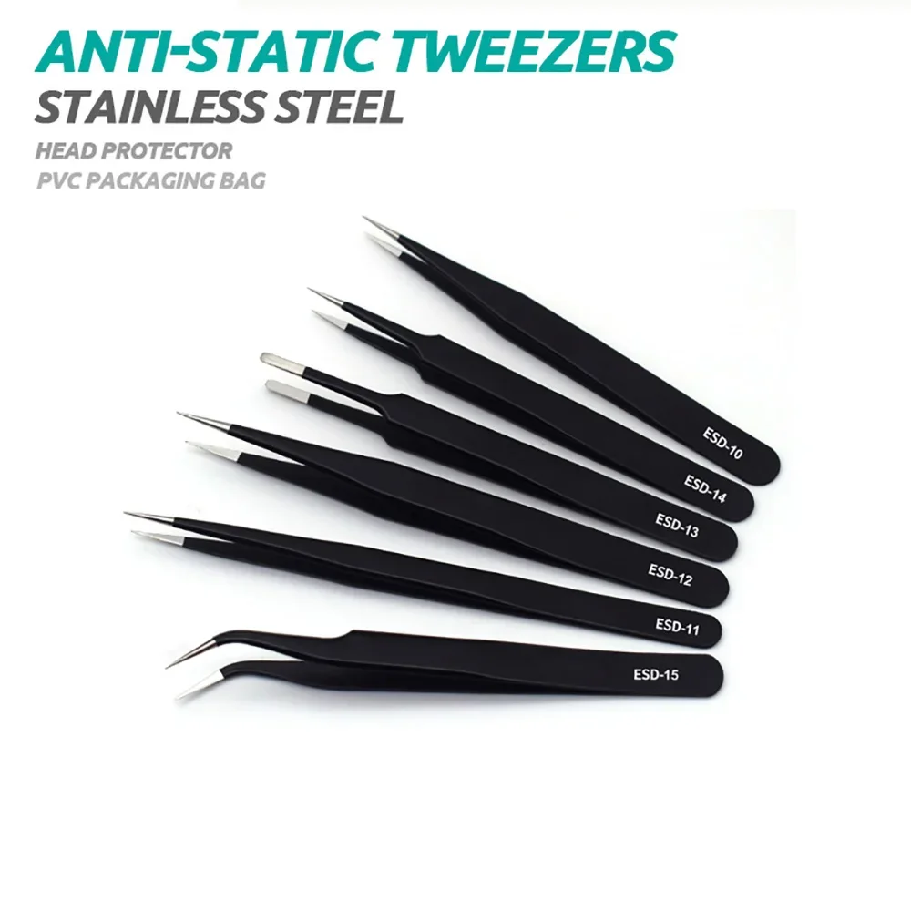6pcs Precision Tweezers Set ES - огляд і ціна Soldering Iron Kit