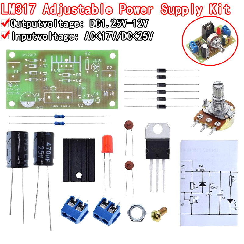 LM317 Adjustable Power Supply  - огляд і ціна Lm317 Voltage Regulator