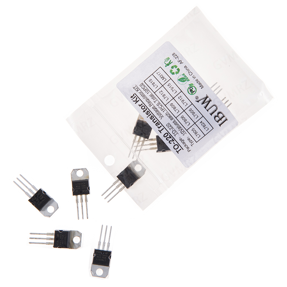 10PCS 10Values L7805 TO-220 Tr - огляд і ціна Lm317 Voltage Regulator
