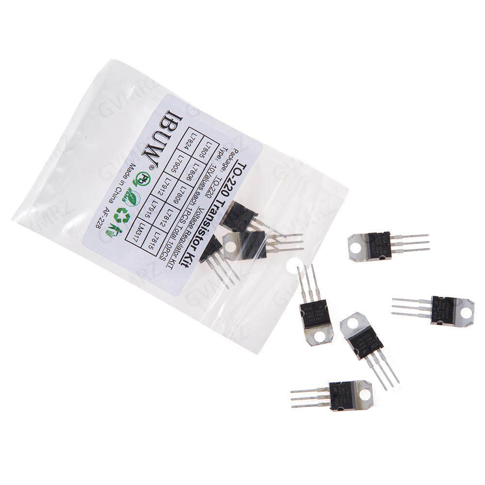 10PCS 10Values L7805 TO-220 Tr - огляд і ціна Lm317 Voltage Regulator