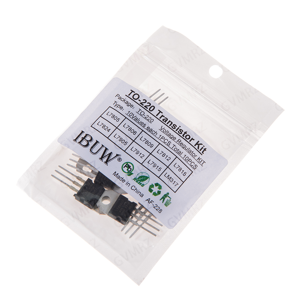 10PCS 10Values L7805 TO-220 Tr - огляд і ціна Lm317 Voltage Regulator