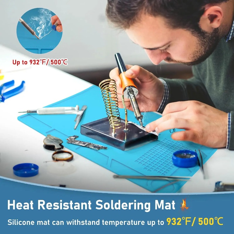 Silicone Repair Mat Heat Insul - огляд і ціна Diy Soldering Station No Electronics