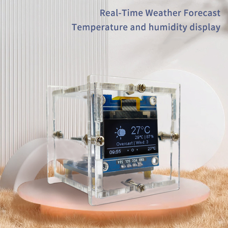 ESP8266 MINI Weather Clock WIF - огляд і ціна Diy Soldering Station No Electronics