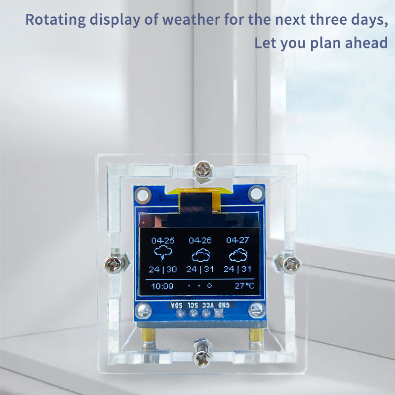 ESP8266 MINI Weather Clock WIF - огляд і ціна Diy Soldering Station No Electronics