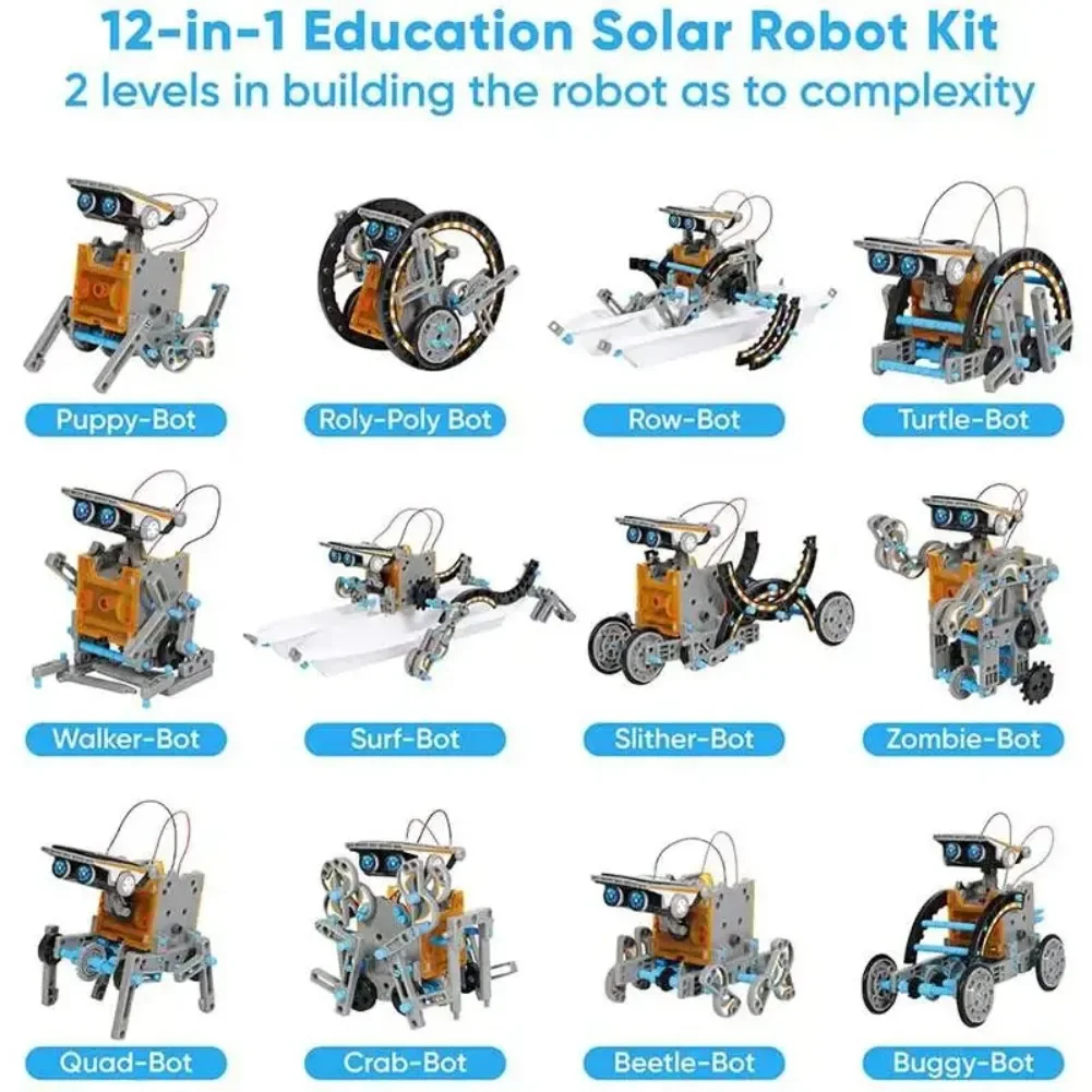 13 in 1 Solar Powered Robot Sc - огляд і ціна Diy Electronics Gadget